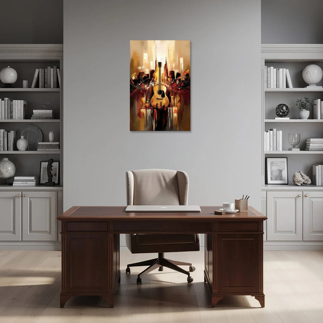 Nashville Country Music Vibes - Canvas Wall Art - Office - 24x36