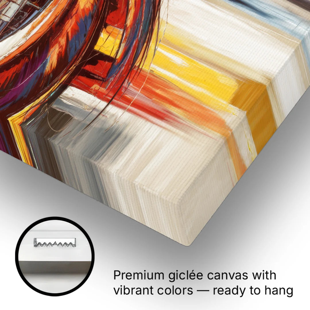 Nashville Skyline at Sunset - Canvas Wall Art - Gallery Wrap Corner