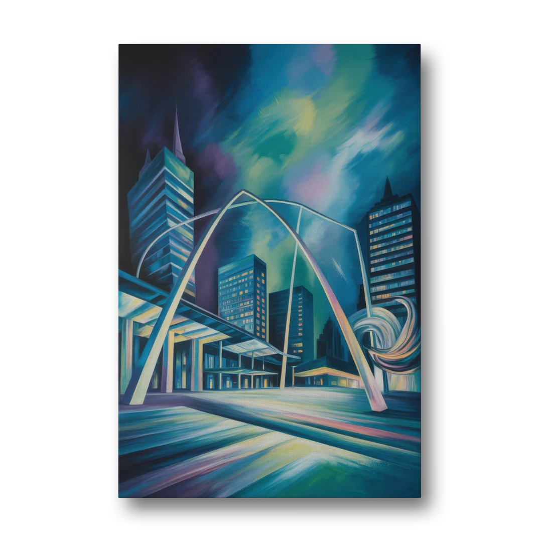 Nathan Phillips Square Night Lights - Canvas Wall Art - Front