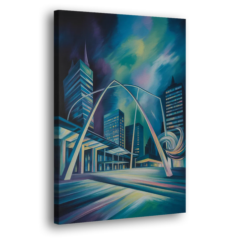 Nathan Phillips Square Night Lights - Canvas Wall Art