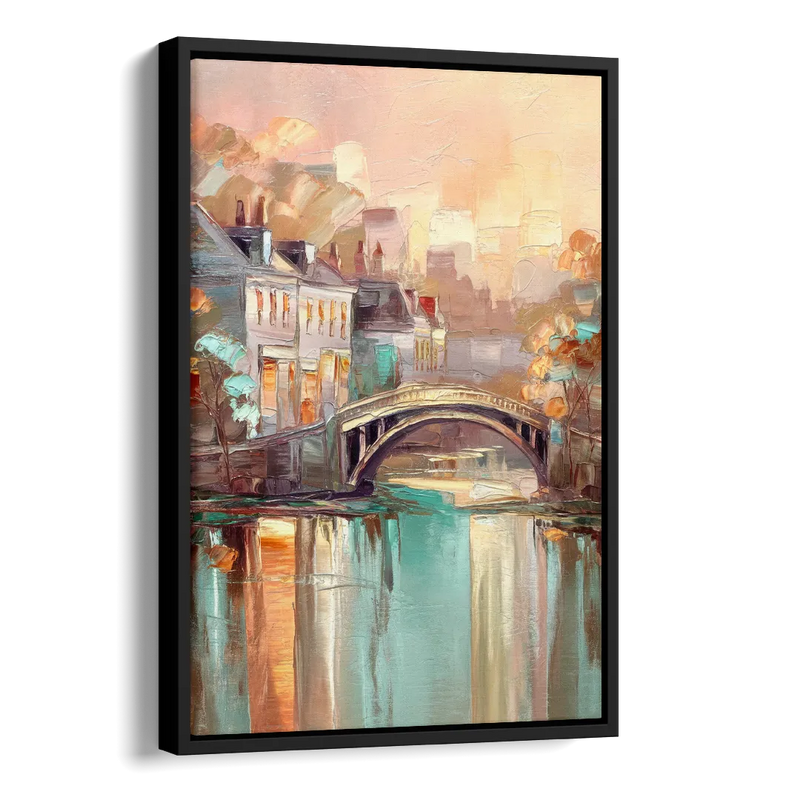 New Hope Artistic Skyline Side - Black Canvas Wall Art