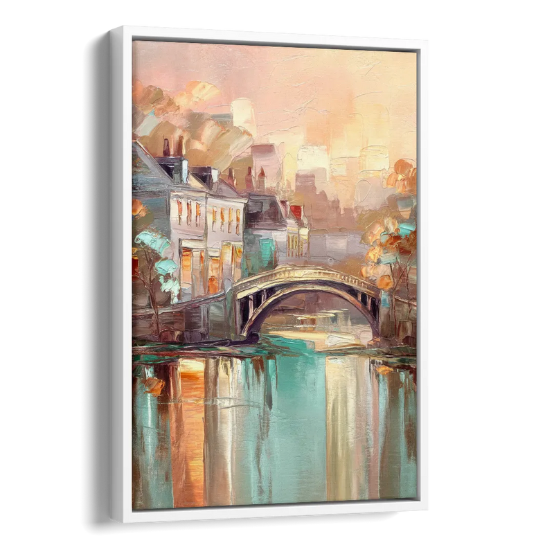 New Hope Artistic Skyline Side - White Canvas Wall Art