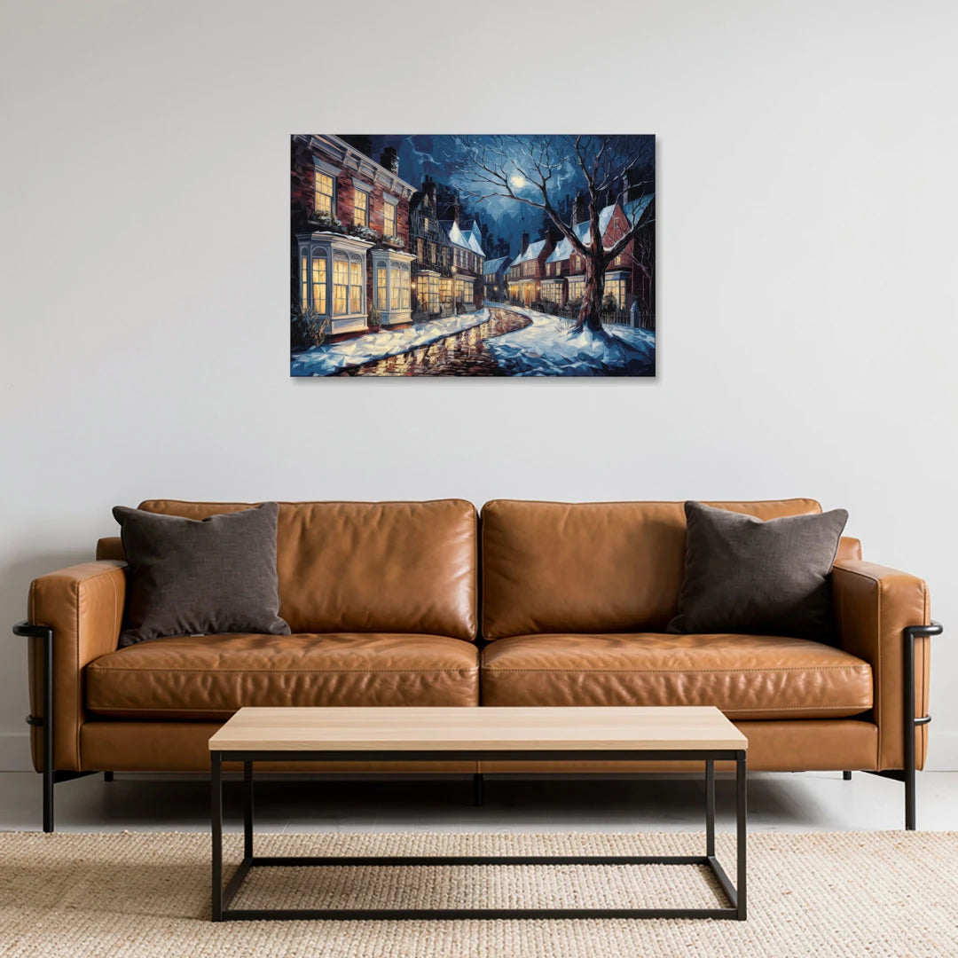 New Hope Historic Downtown - Canvas Wall Art - Sofa - 36x24