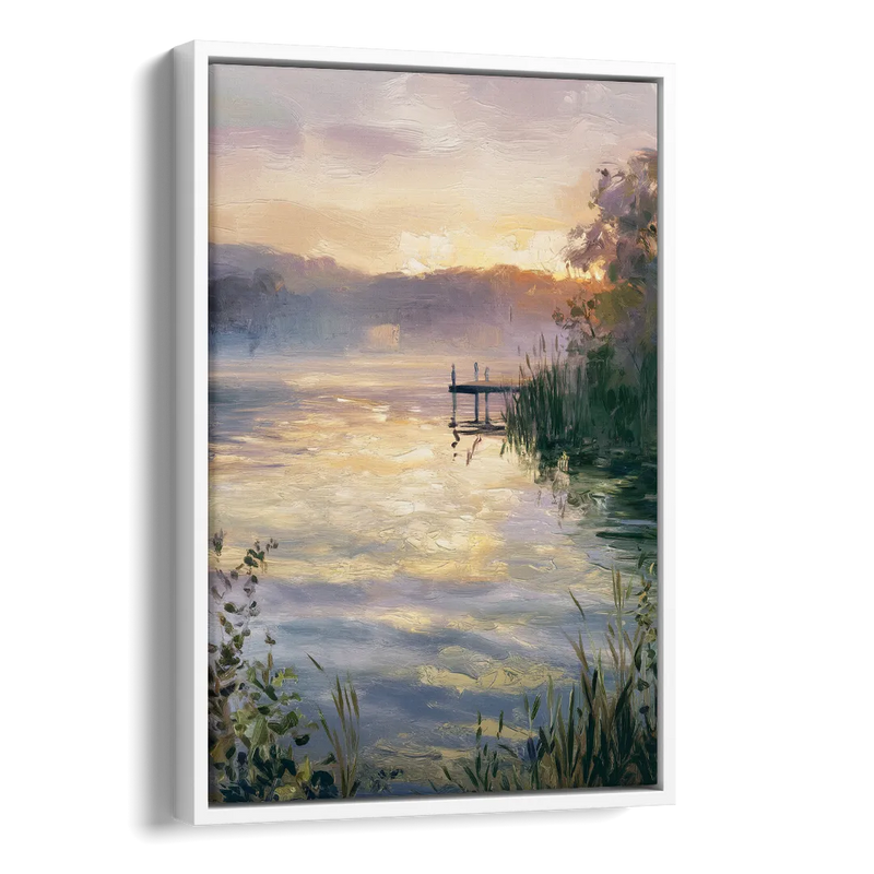 New Hope Waterfront Serenity Side - White Canvas Wall Art