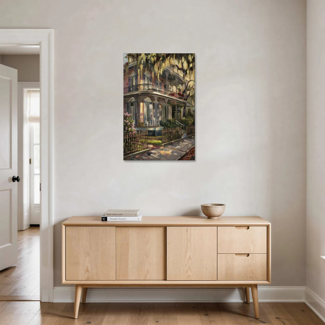 New Orleans Garden District Homes - Canvas Wall Art - Coffee Table - 24x36