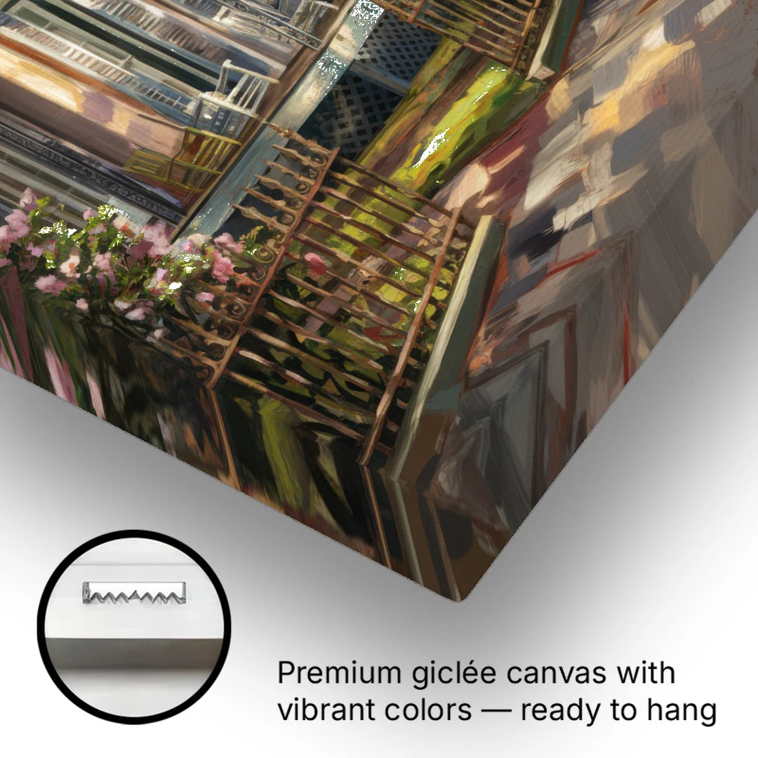 New Orleans Garden District Homes - Canvas Wall Art - Gallery Wrap Corner