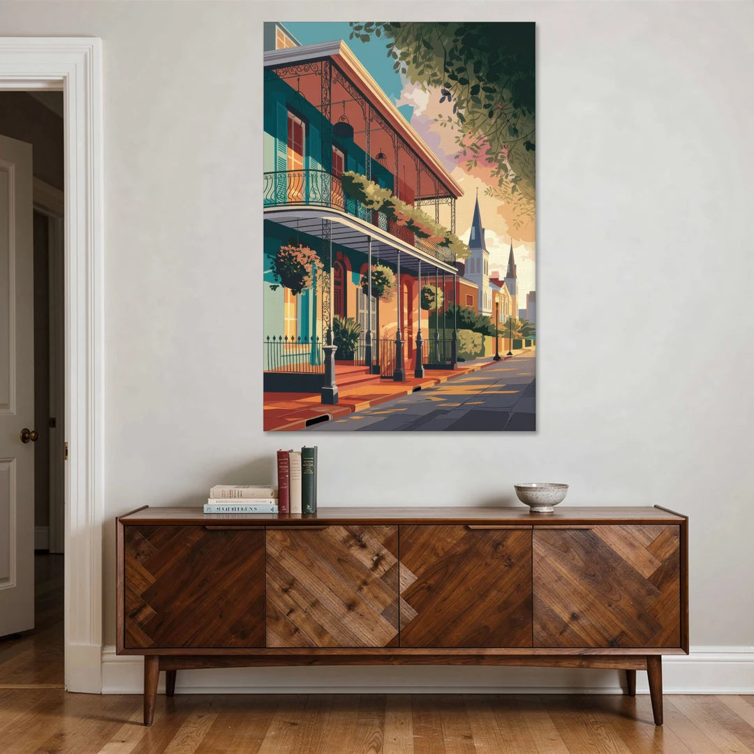 New Orleans Historic Architecture - Canvas Wall Art - Coffee Table - 40x60