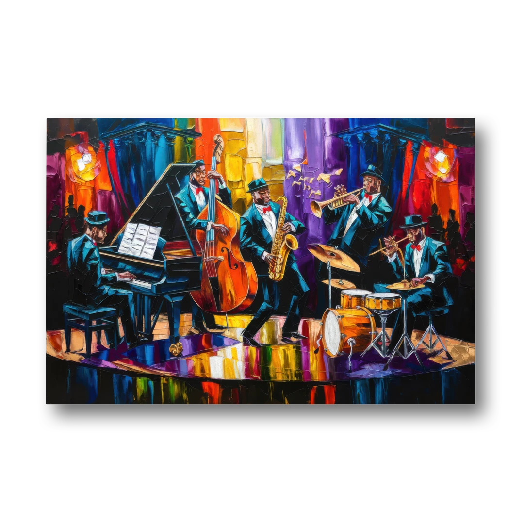 New Orleans Jazz Musicians - Canvas Wall Art - Front