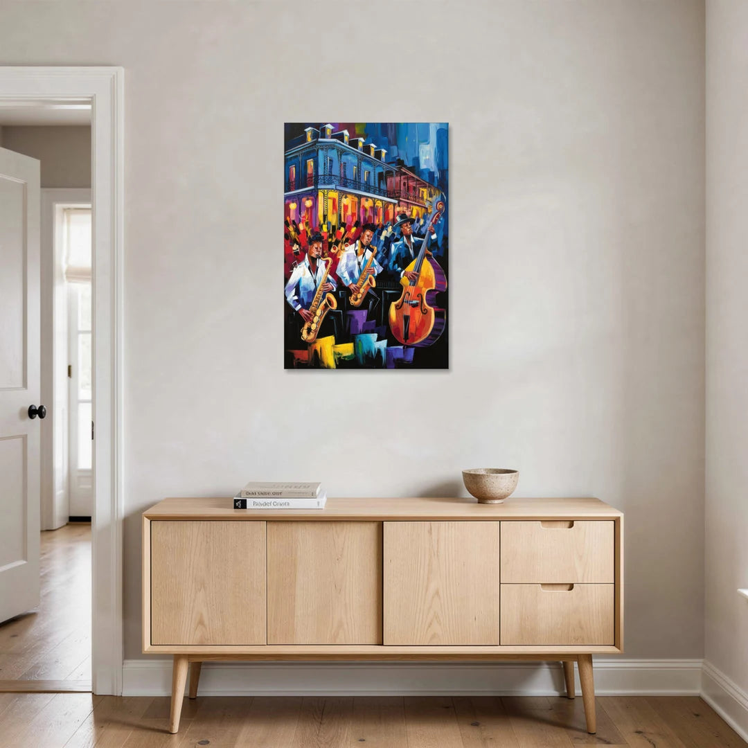 New Orleans Jazz Scene - Canvas Wall Art - Coffee Table - 24x36