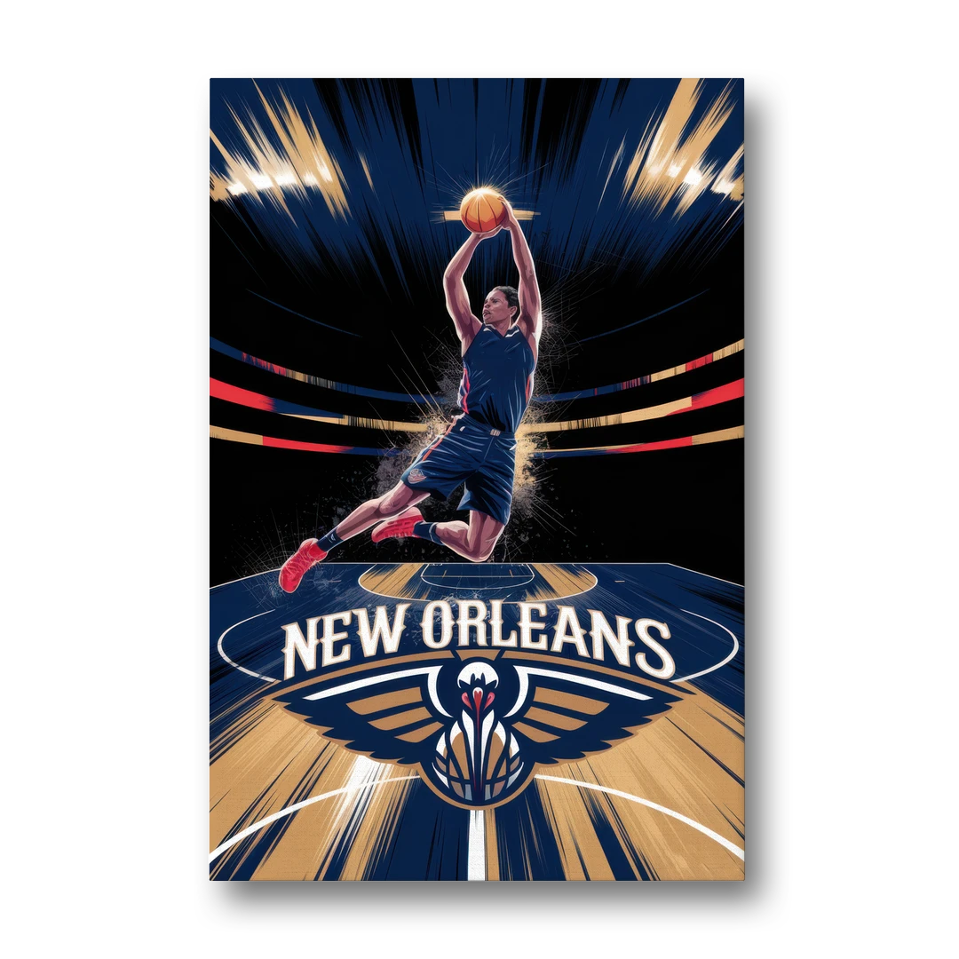 New Orleans Pelicans Team Pride - Canvas Wall Art - Front