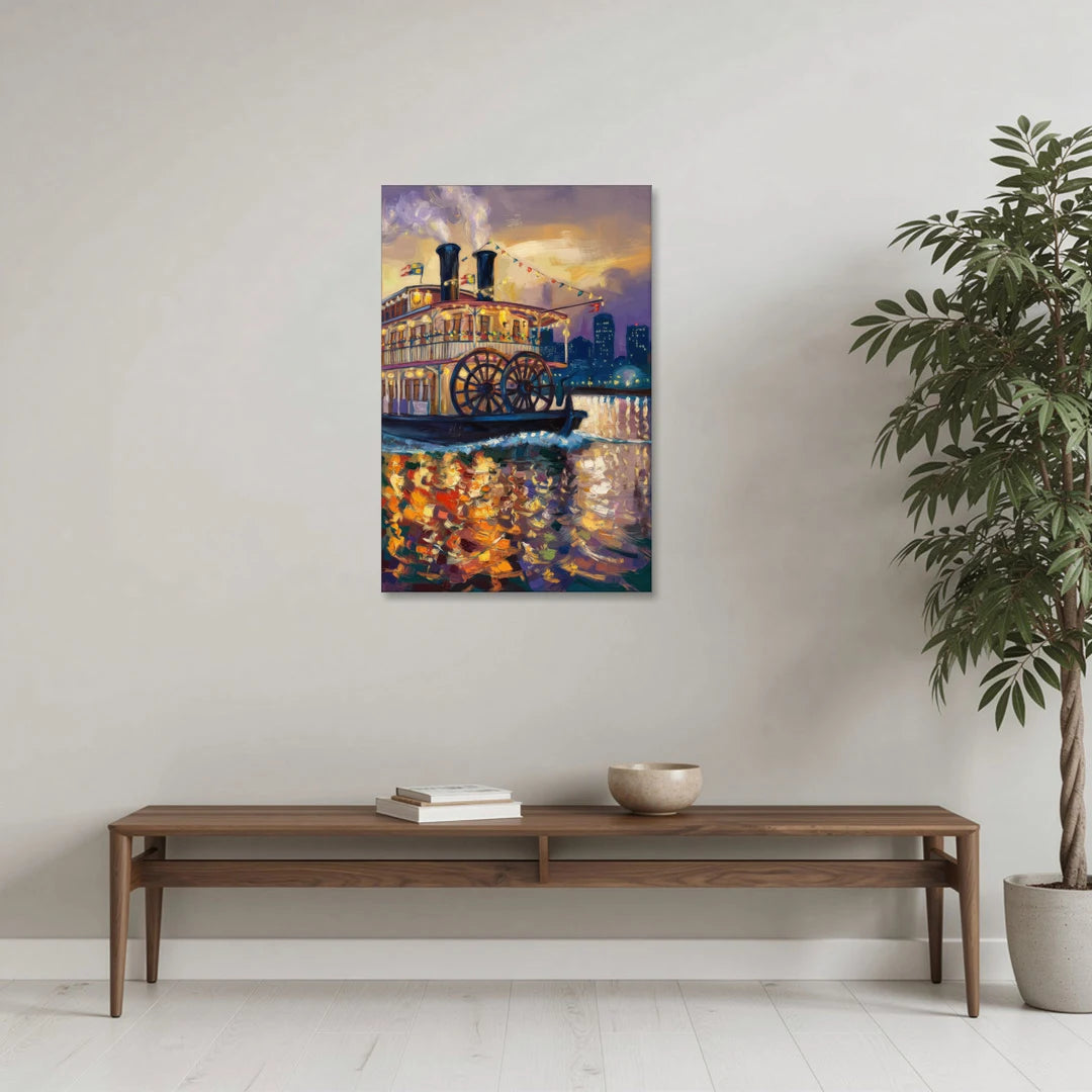 New Orleans Riverboat Adventure - Canvas Wall Art - Coffee Table - 24x36
