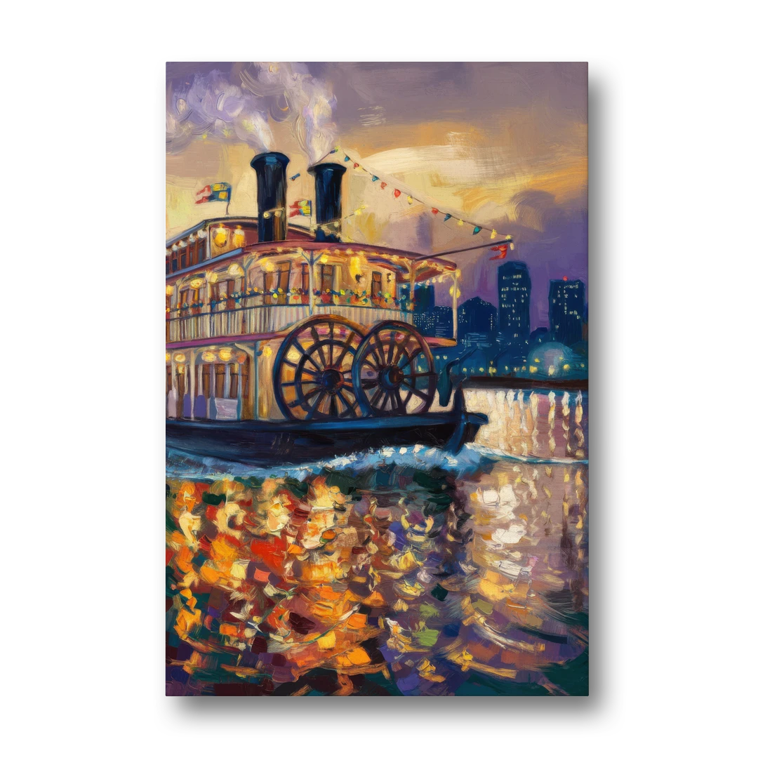 New Orleans Riverboat Adventure - Canvas Wall Art - Front