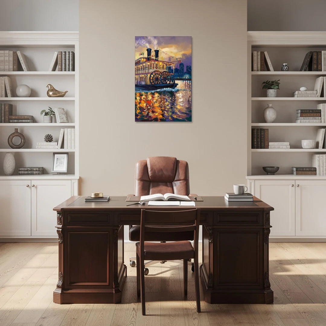 New Orleans Riverboat Adventure - Canvas Wall Art - Office - 24x36
