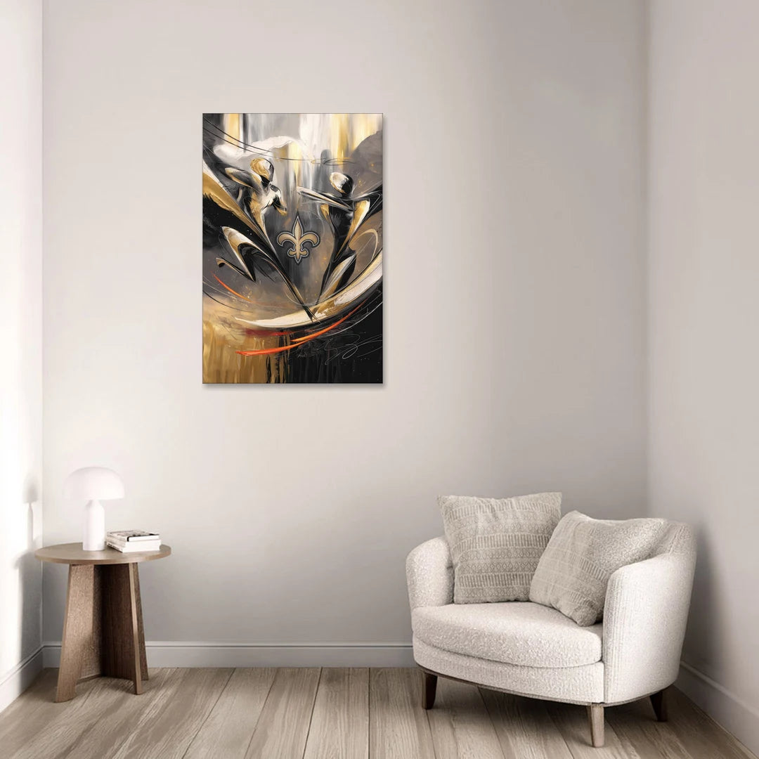 New Orleans Saints Fans Passion - Canvas Wall Art - Sofa - 24x36
