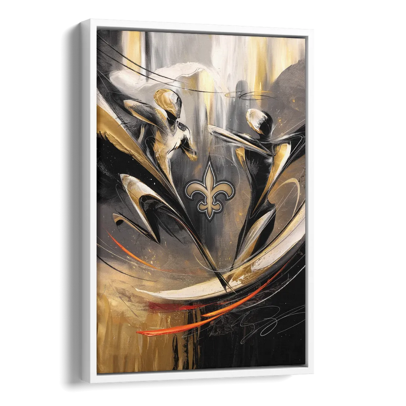New Orleans Saints Fans Passion Side - White Canvas Wall Art