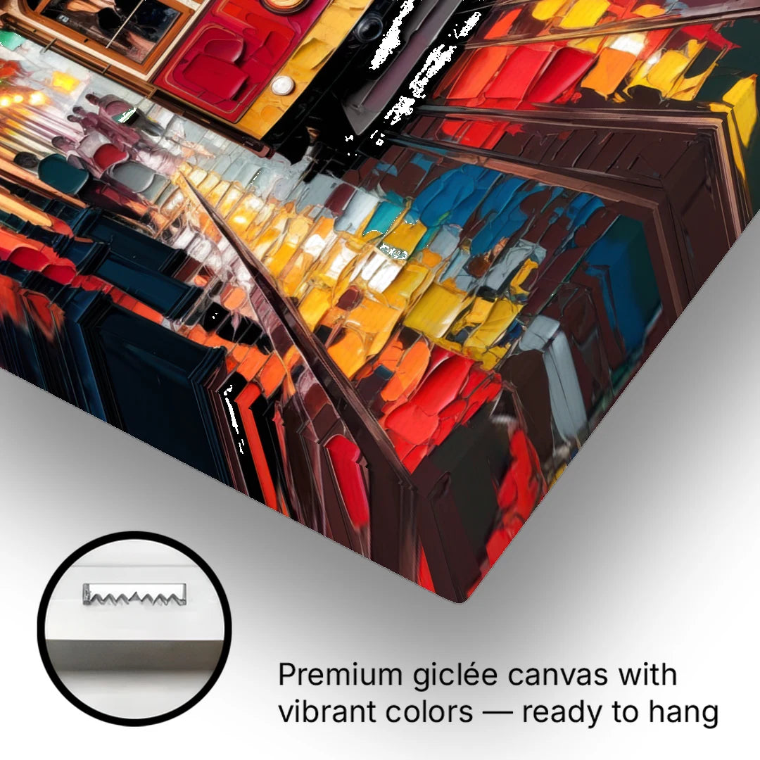 New Orleans Trolley Car Journey - Canvas Wall Art - Gallery Wrap Corner