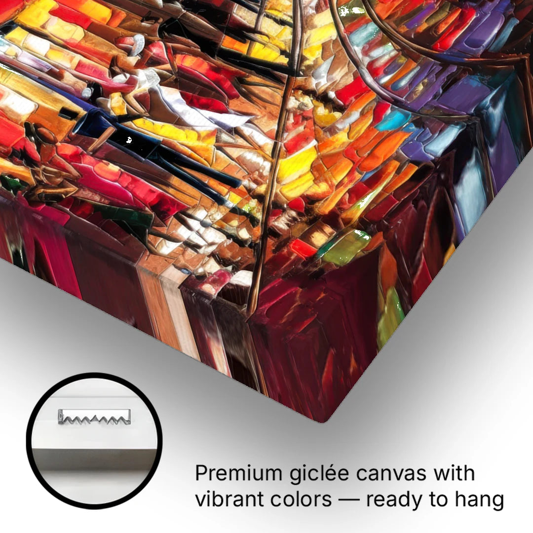 New Orleans Vibrant Street Art - Canvas Wall Art - Gallery Wrap Corner