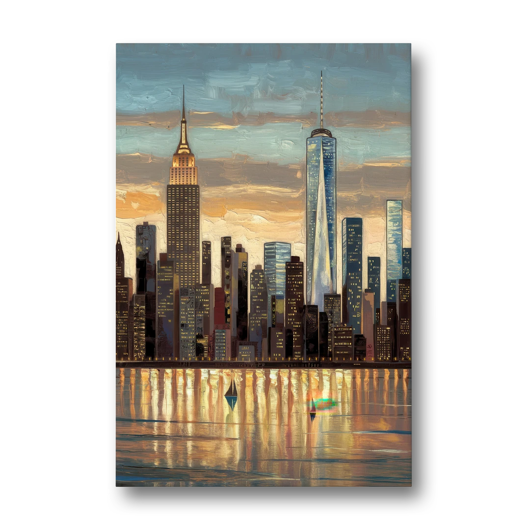 New York City Artistic View - Canvas Wall Art - Front