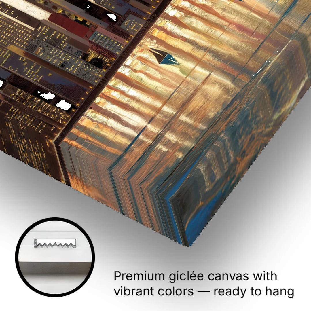 New York City Artistic View - Canvas Wall Art - Gallery Wrap Corner