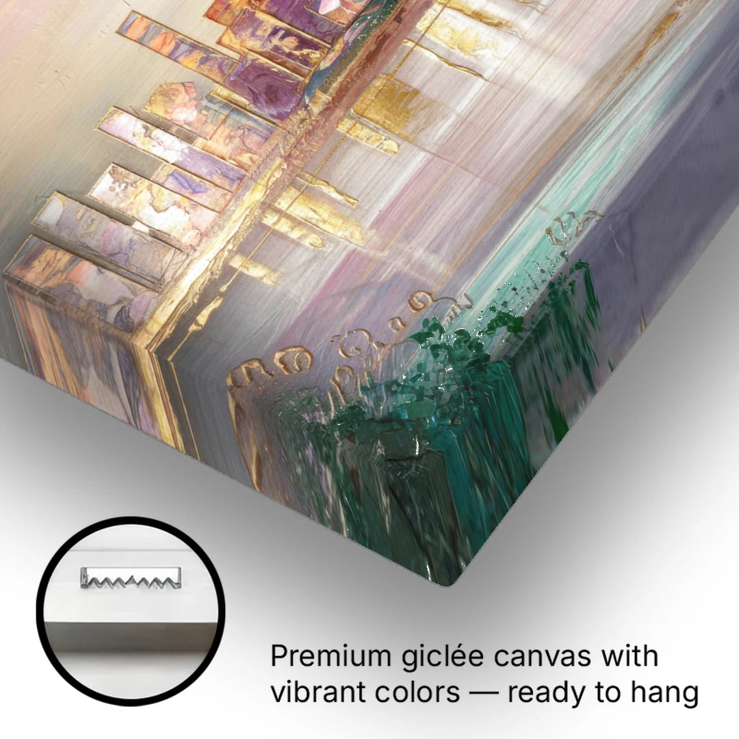 New York City Downtown Skyline - Canvas Wall Art - Gallery Wrap Corner