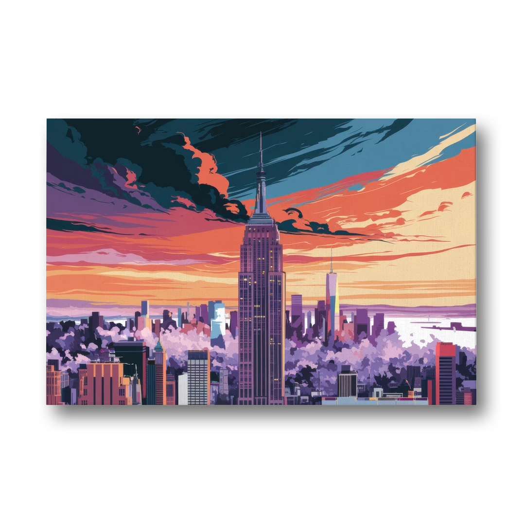 New York City Empire State Building - Canvas Wall Art - Front