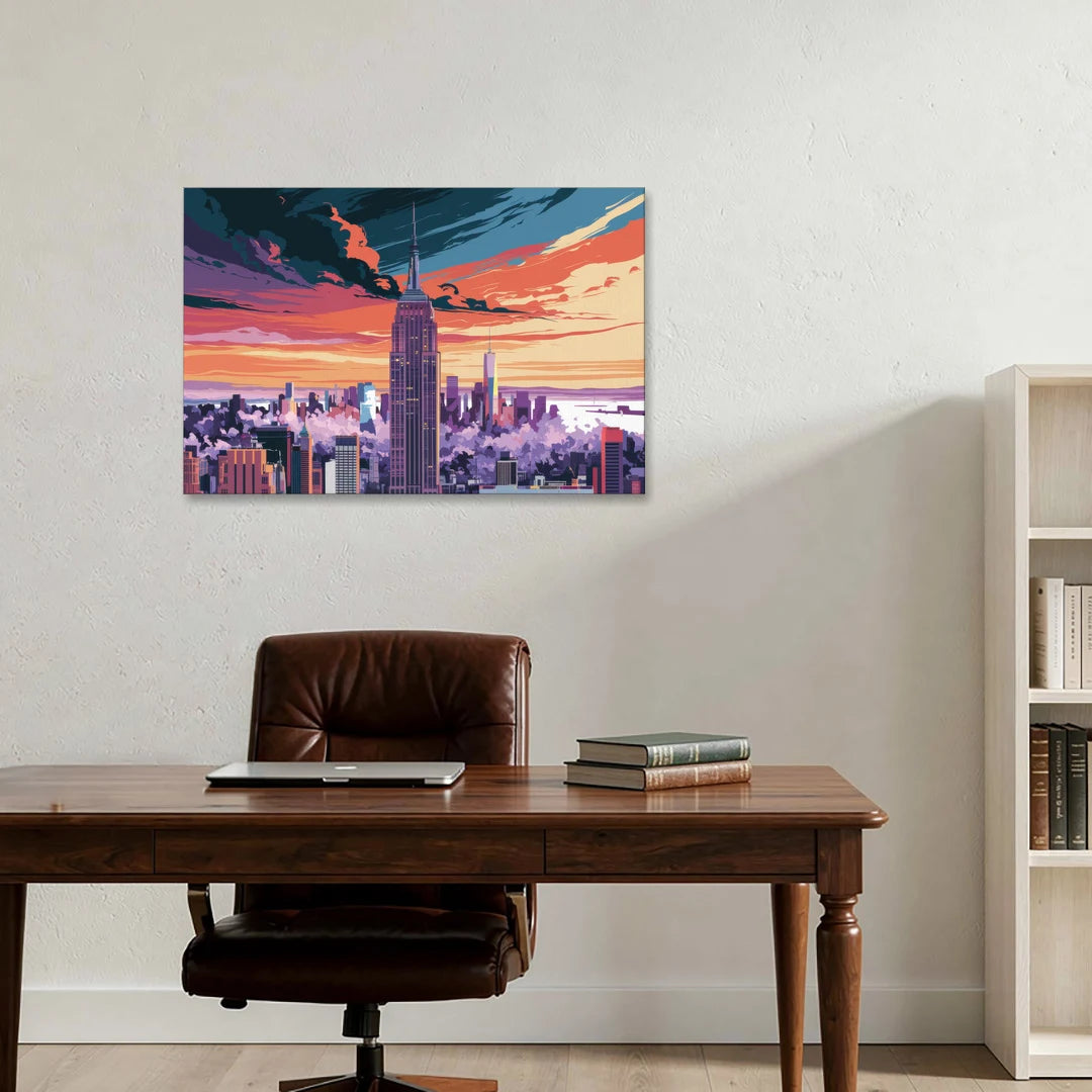 New York City Empire State Building - Canvas Wall Art - Office - 36x24