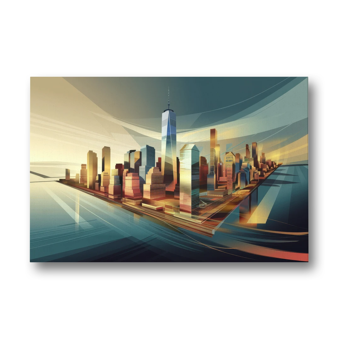 New York City Financial District - Canvas Wall Art - Front
