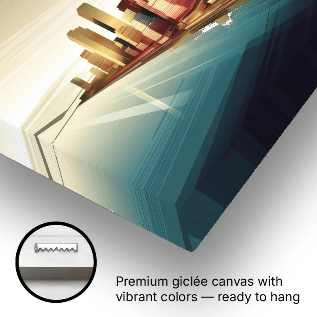 New York City Financial District - Canvas Wall Art - Gallery Wrap Corner