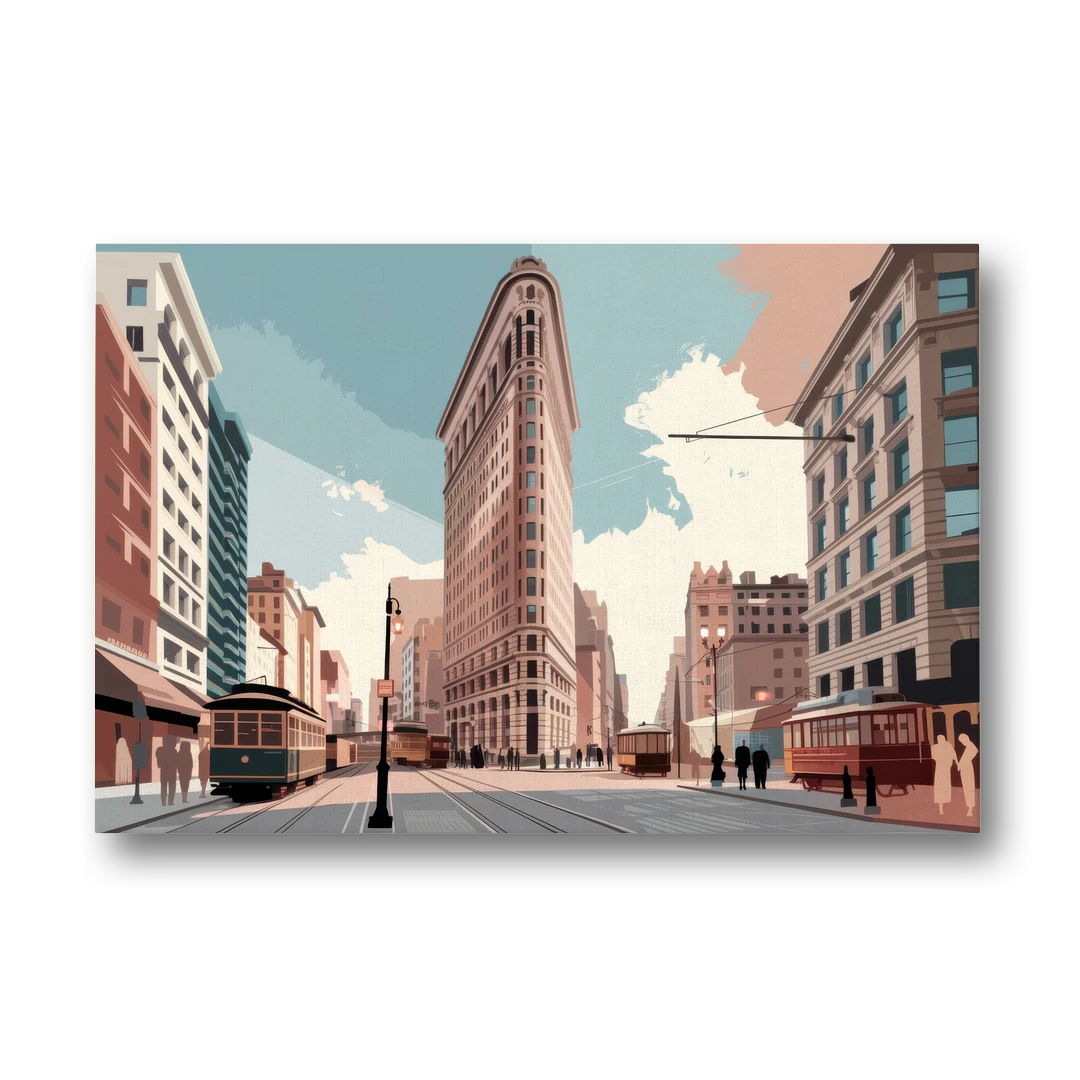 New York City Flatiron Building - Canvas Wall Art - Front