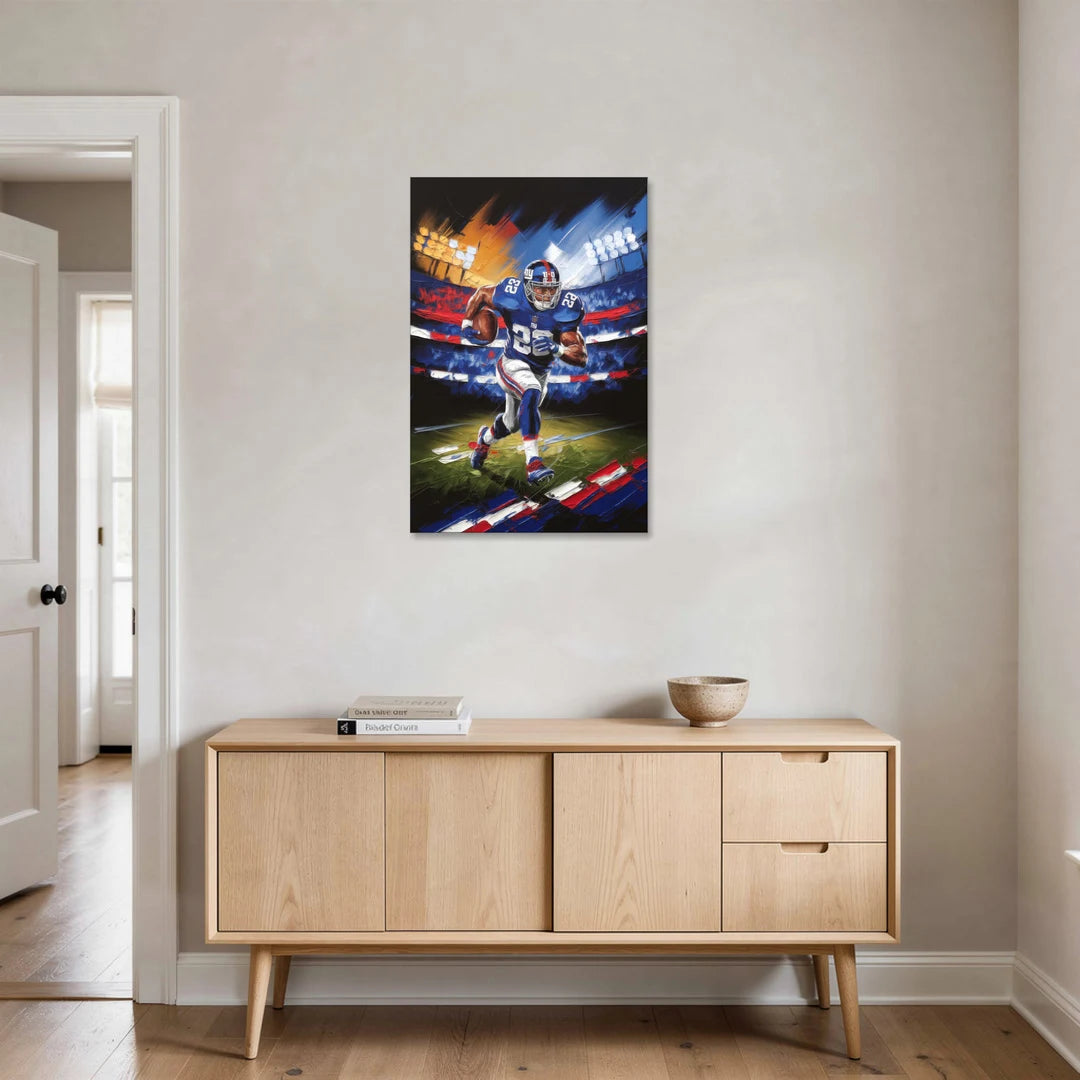 New York City Giants Football - Canvas Wall Art - Coffee Table - 24x36