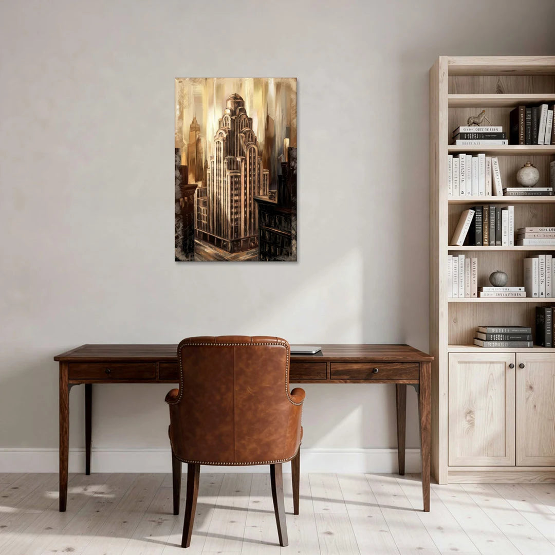 New York City Historic Architecture - Canvas Wall Art - Office - 24x36