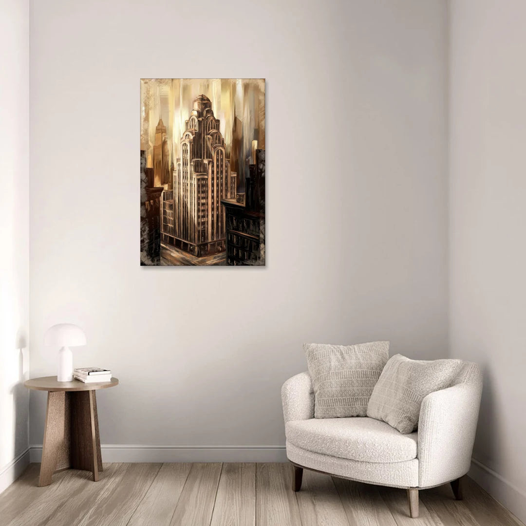 New York City Historic Architecture - Canvas Wall Art - Sofa - 24x36