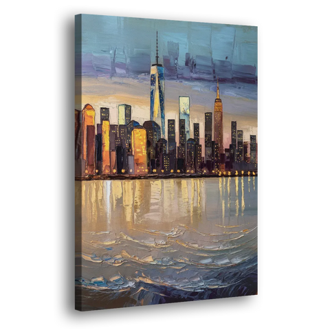 New York City Hudson River View - Canvas Wall Art