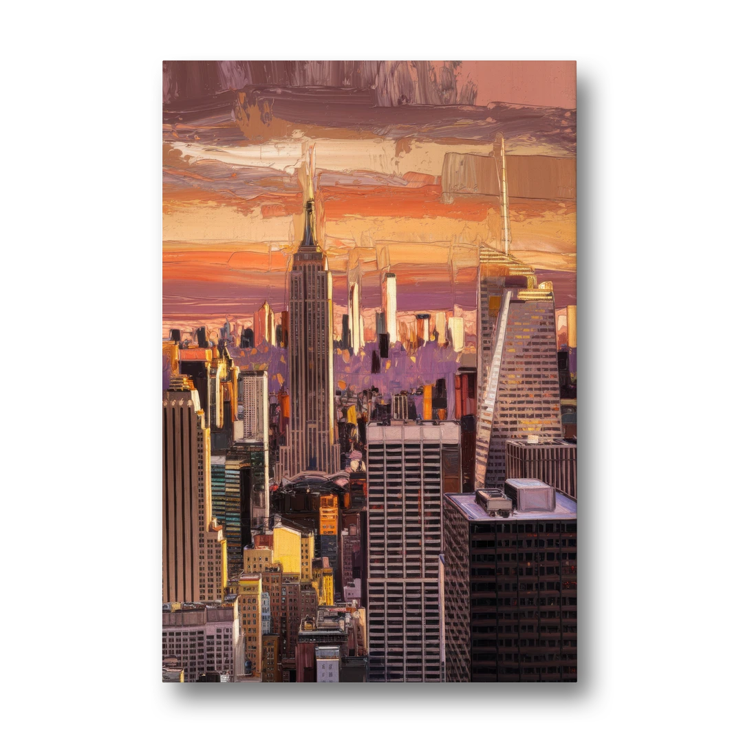 New York City Midtown Skyline - Canvas Wall Art - Front