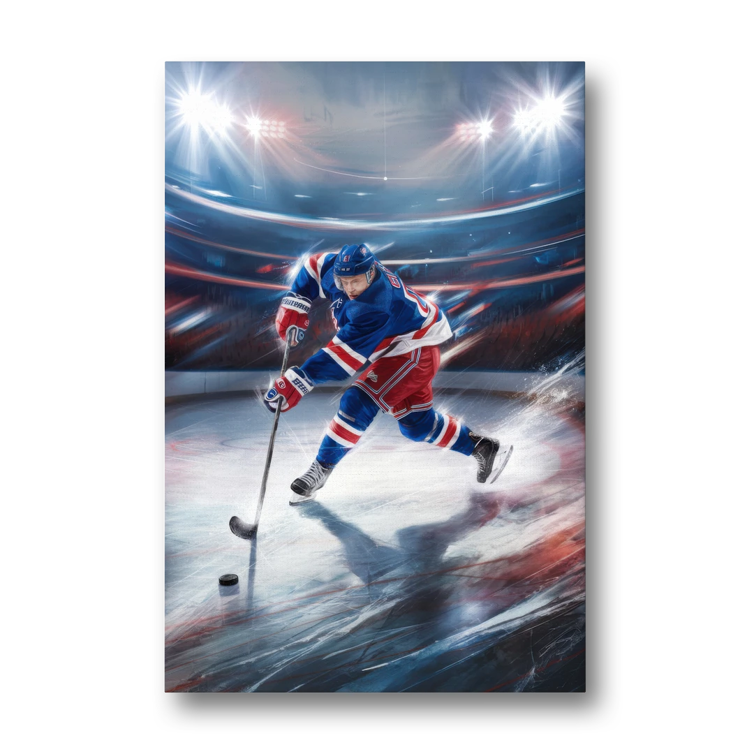 New York City Rangers Hockey - Canvas Wall Art - Front