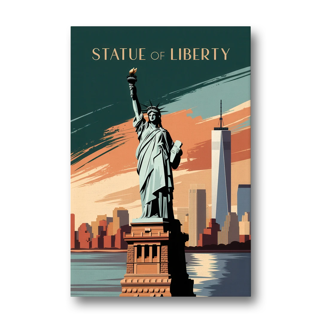 New York City Statue of Liberty - Canvas Wall Art - Front