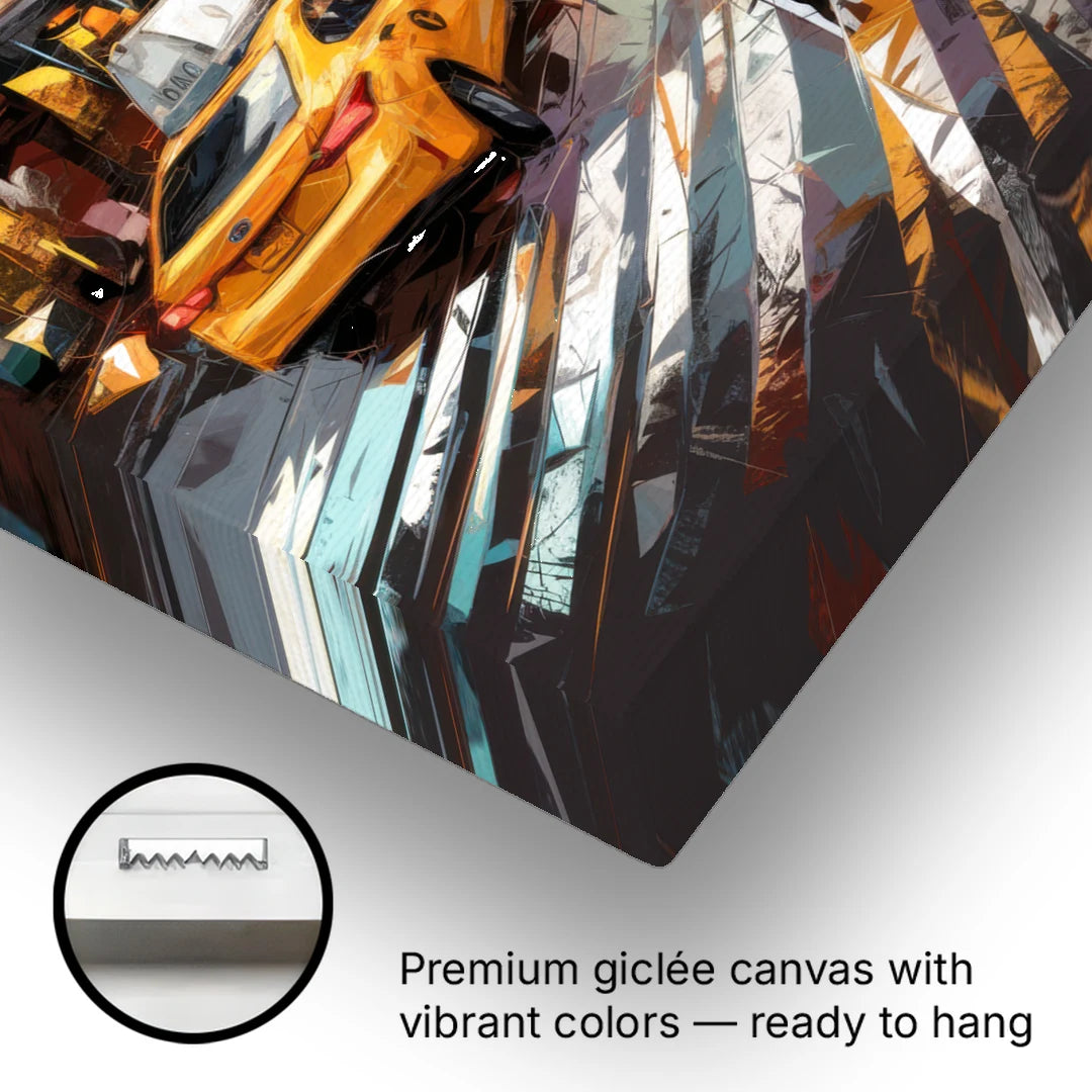 New York City Taxi Cabs - Canvas Wall Art - Gallery Wrap Corner