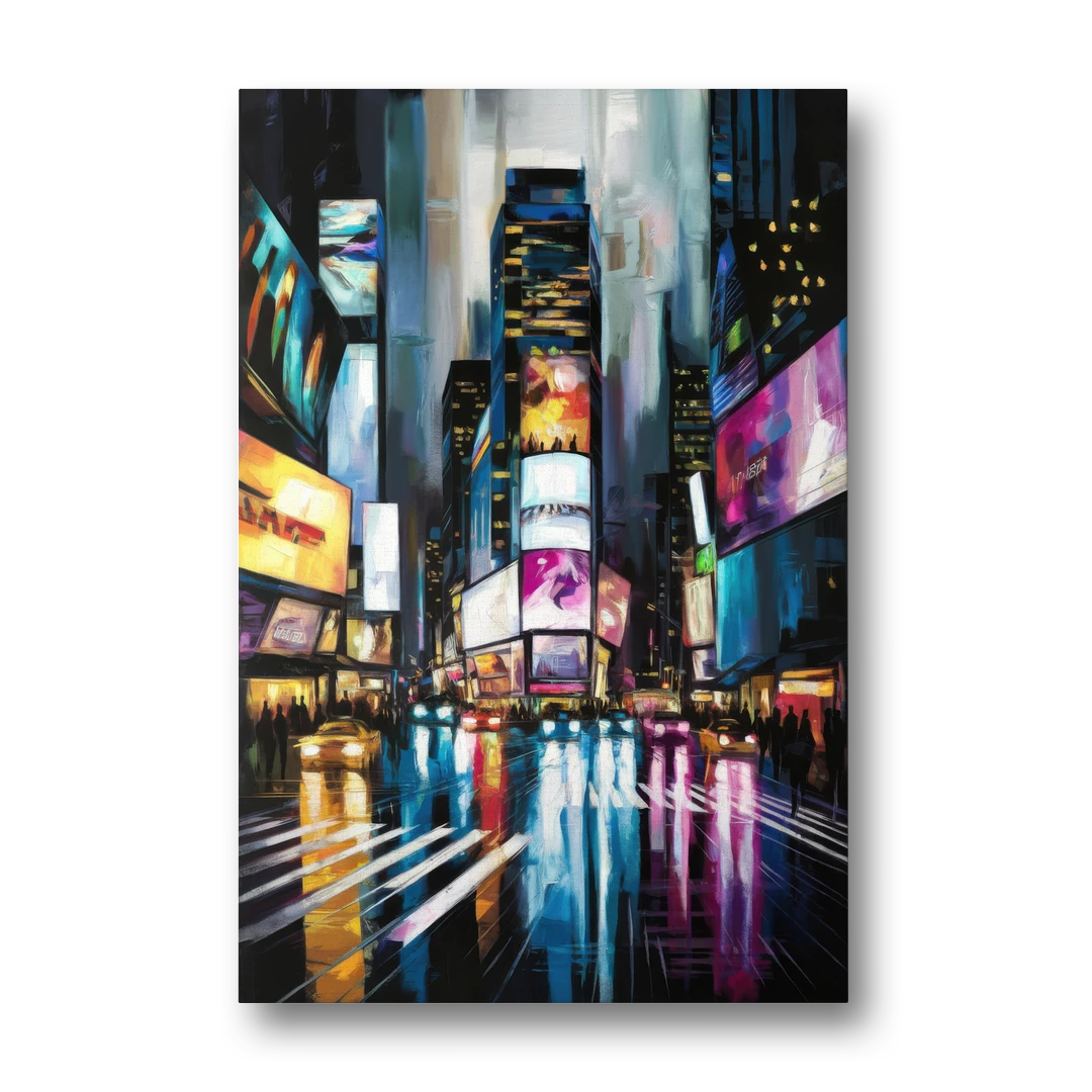 New York City Times Square Lights - Canvas Wall Art - Front