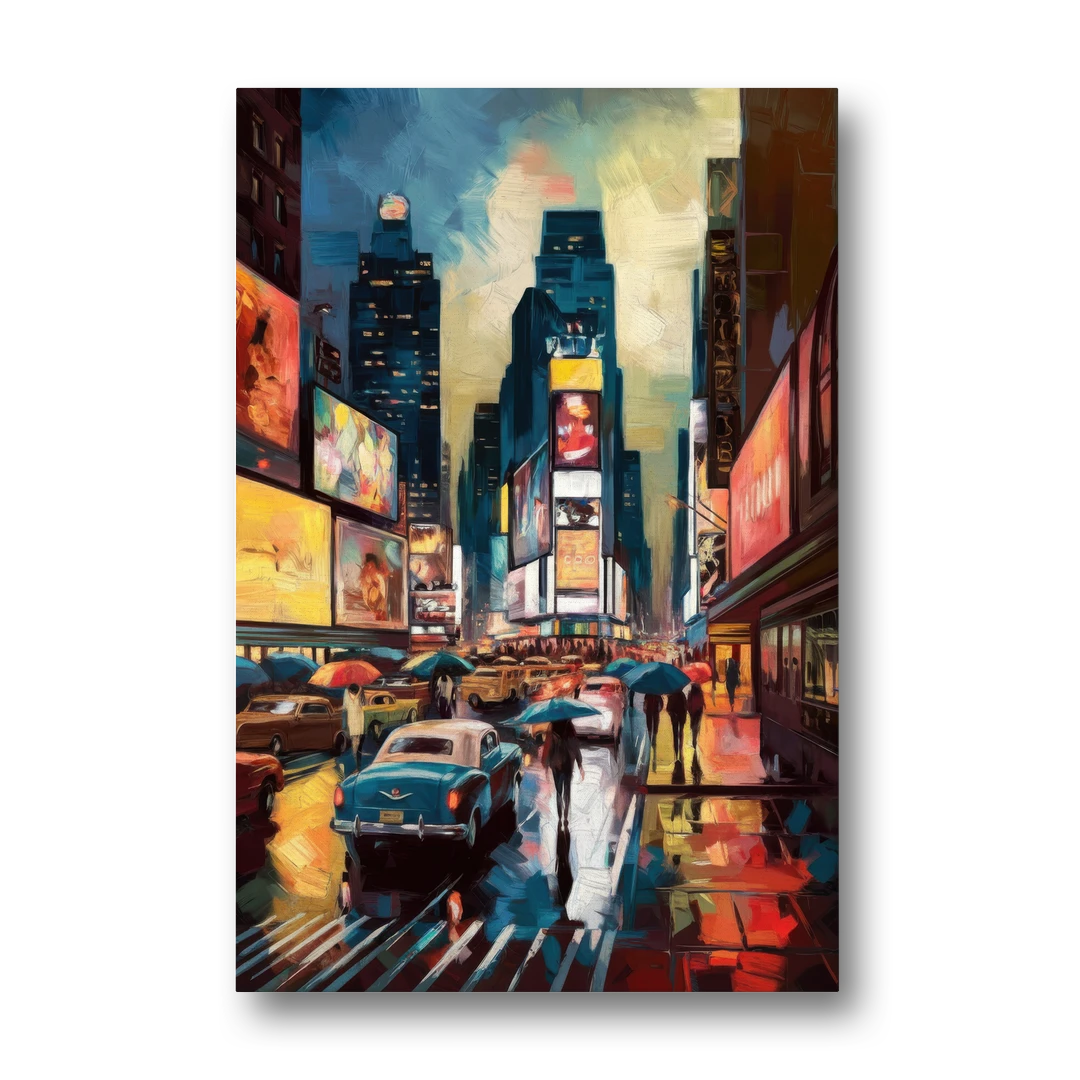 New York City Times Square at Midnight - Canvas Wall Art - Front