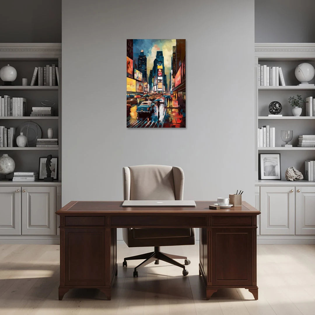 New York City Times Square at Midnight - Canvas Wall Art - Office - 24x36