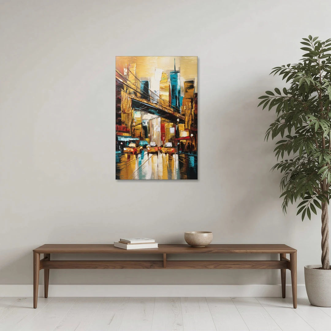 New York City Urban Landscape - Canvas Wall Art - Coffee Table - 24x36