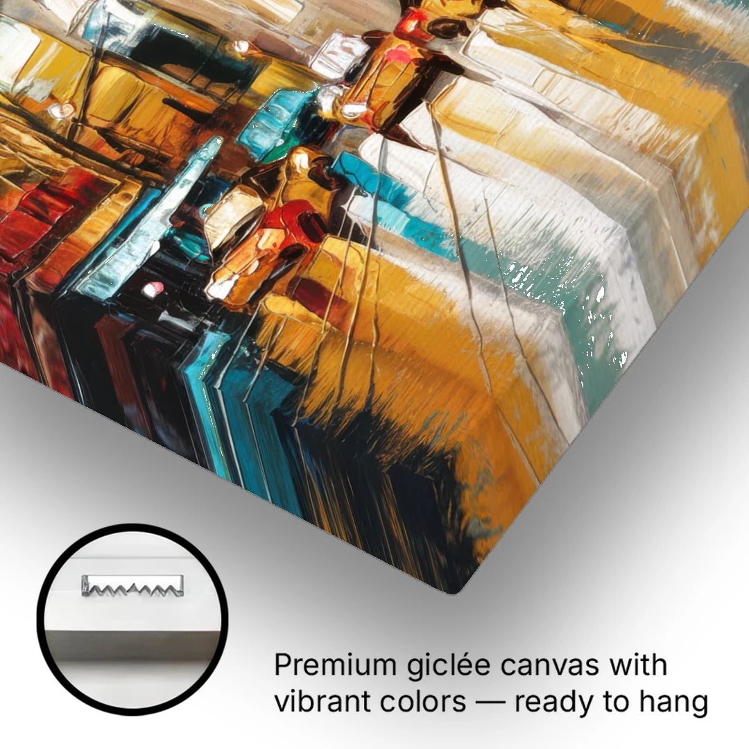 New York City Urban Landscape - Canvas Wall Art - Gallery Wrap Corner