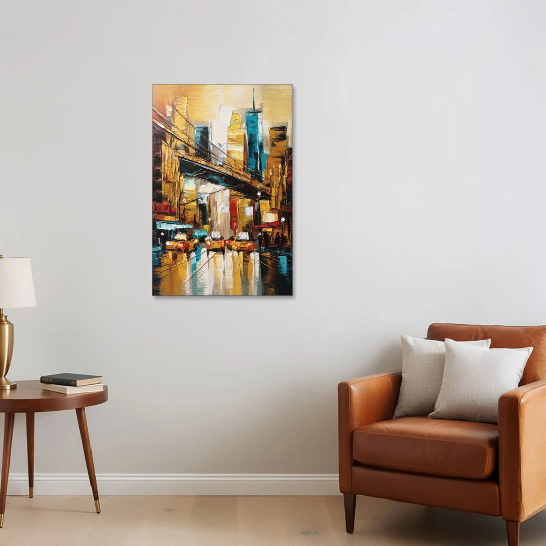 New York City Urban Landscape - Canvas Wall Art - Sofa - 24x36