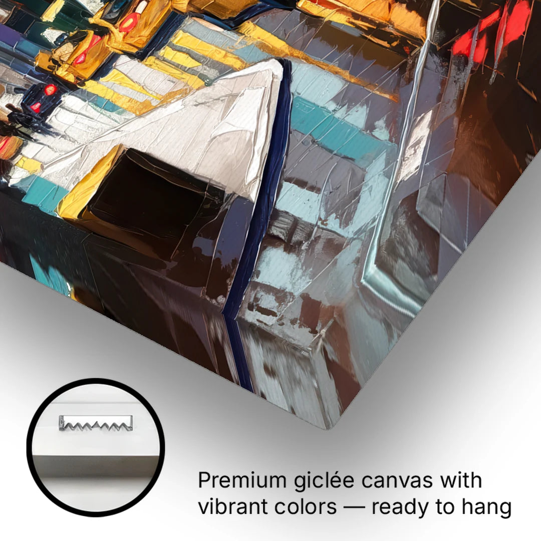 New York City Wall Street Vibes Flags - Canvas Wall Art - Gallery Wrap Corner