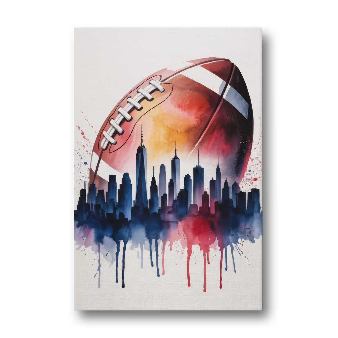 New York Giants Skyline Game - Canvas Wall Art - Front