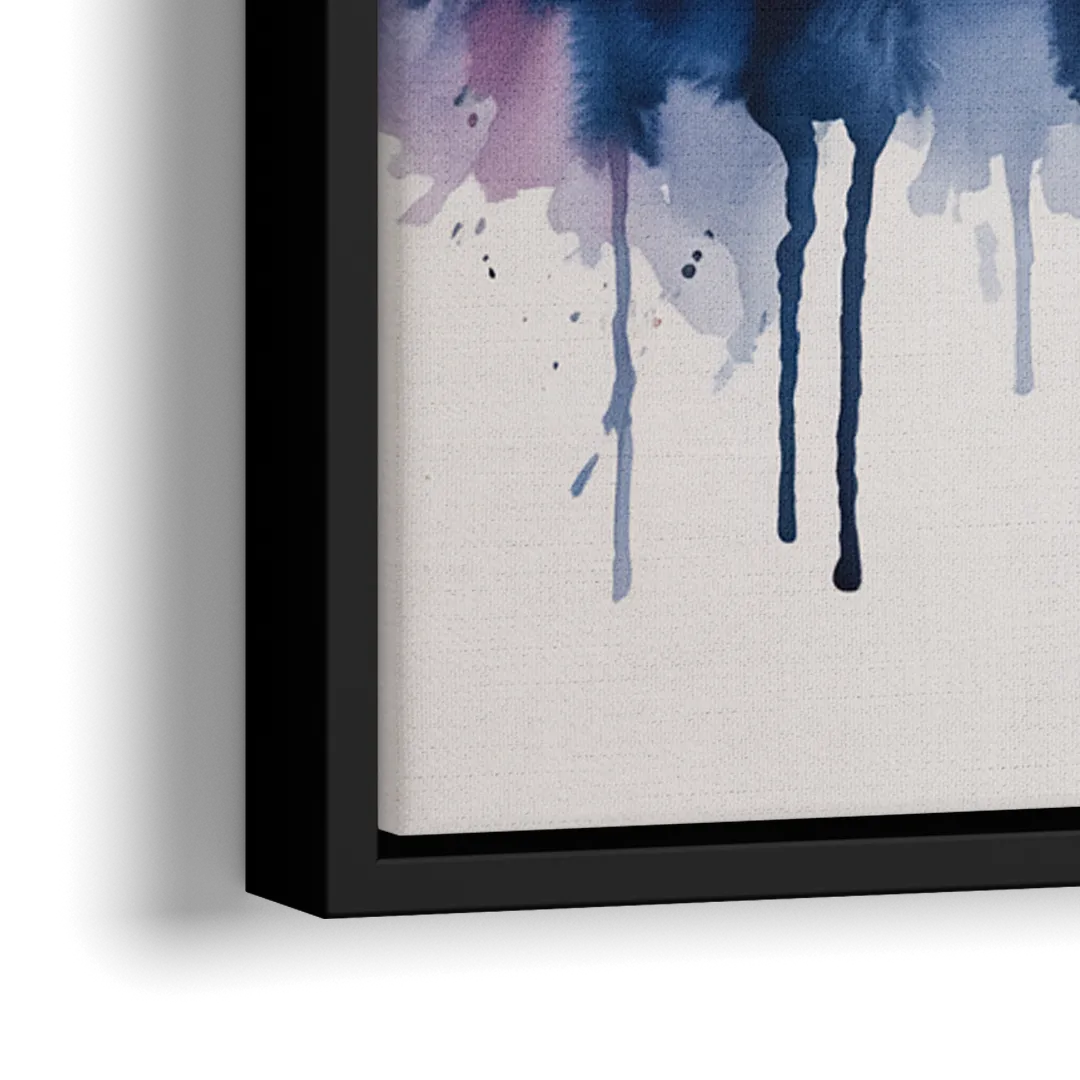 New York Giants Skyline Game - Close-Up Black Frame Canvas