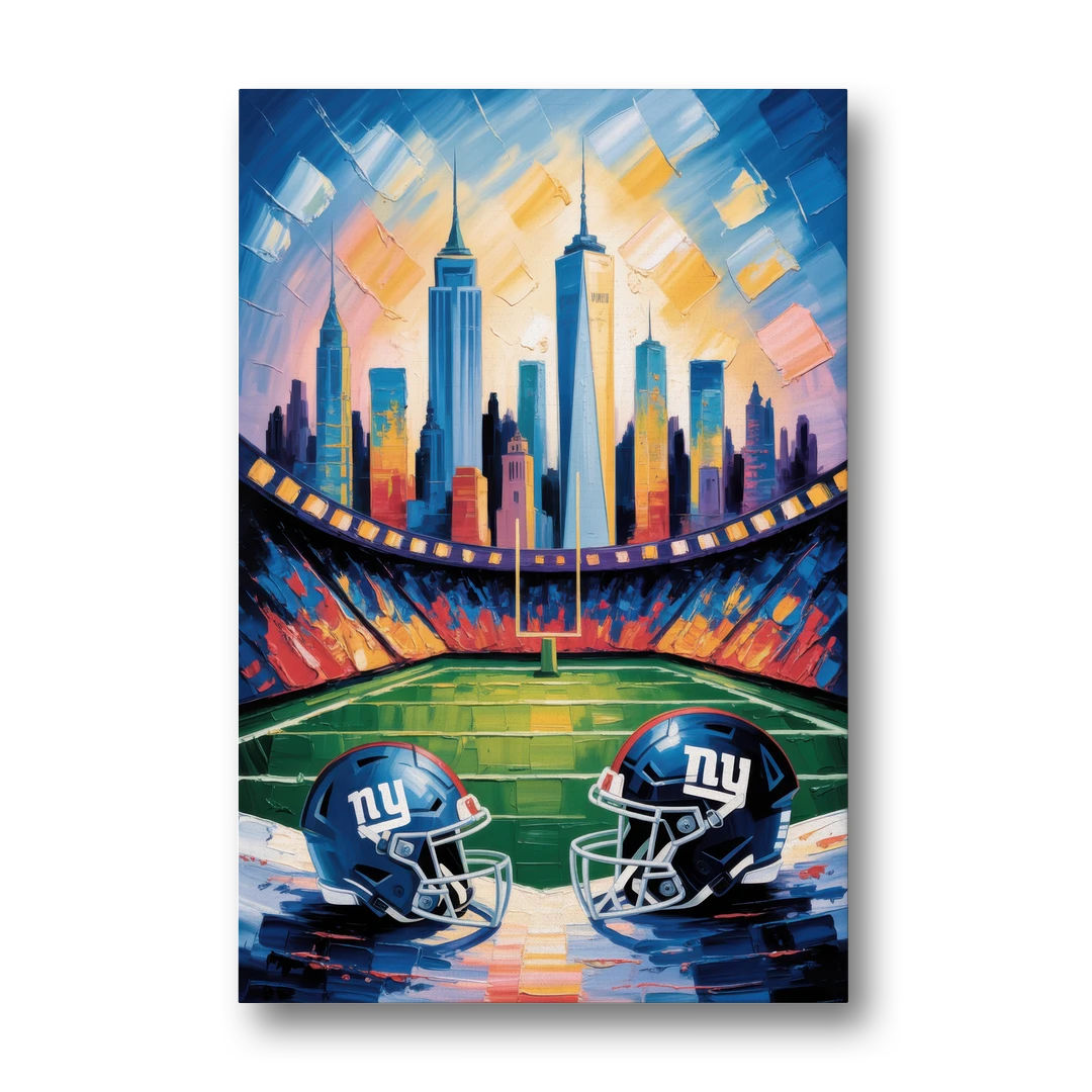 New York Giants Skyline Stadium - Canvas Wall Art - Front