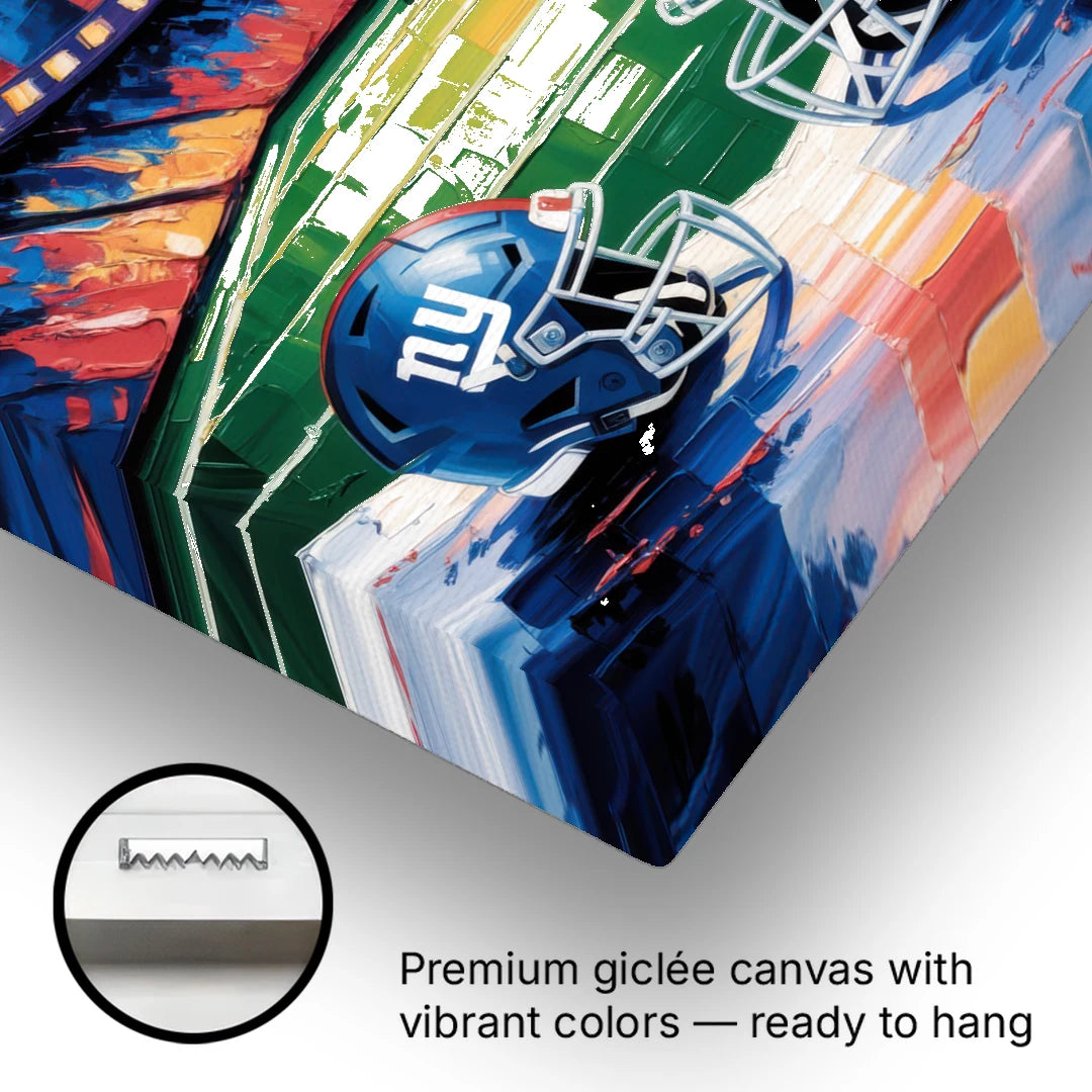 New York Giants Skyline Stadium - Canvas Wall Art - Gallery Wrap Corner