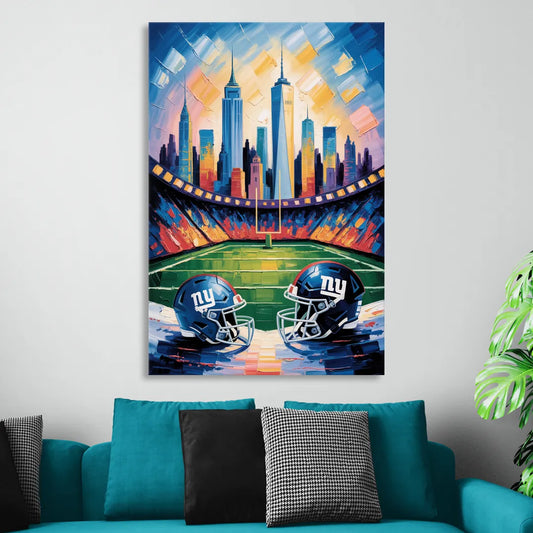 New York Giants Skyline Stadium Living Room - Canvas Wall Art