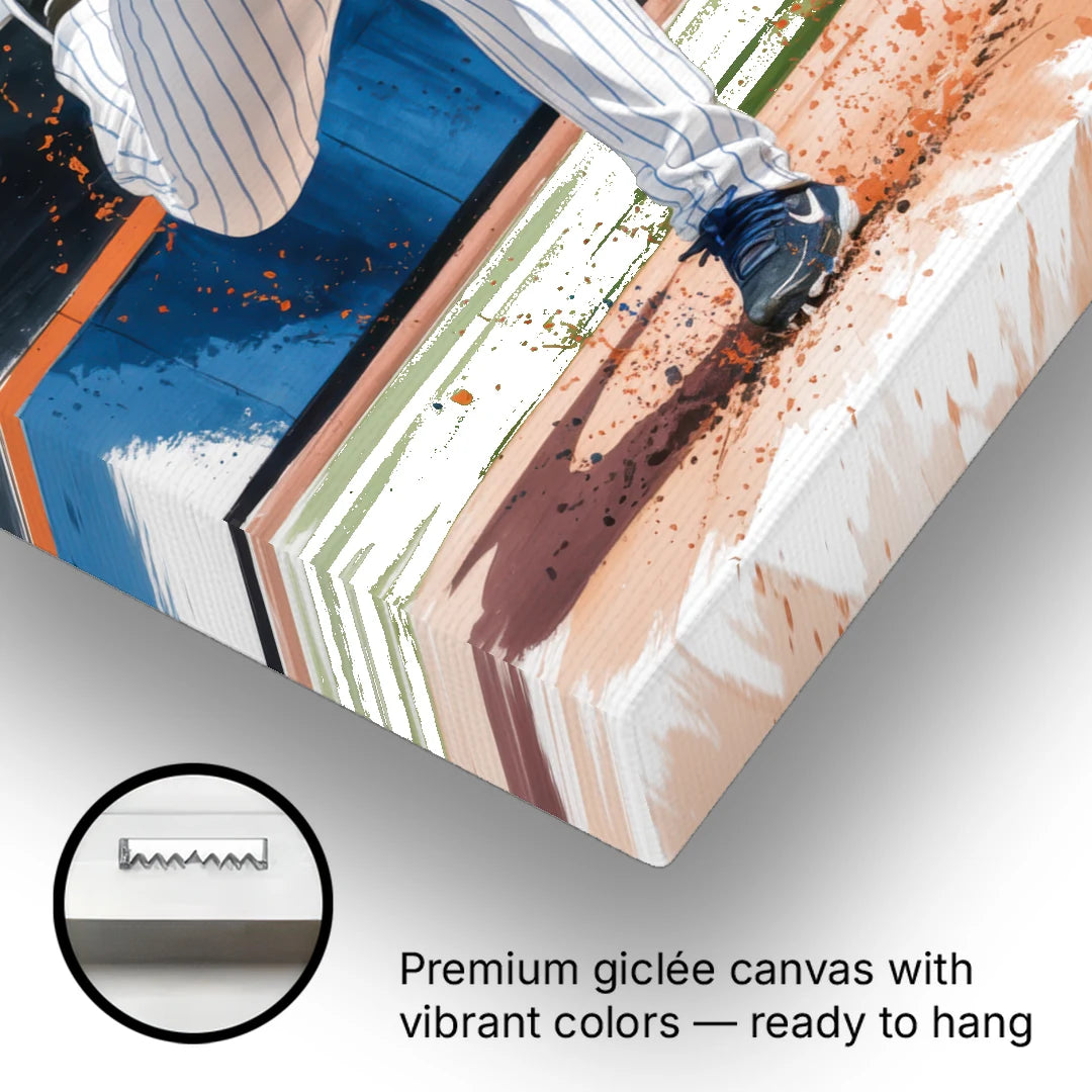 New York Mets Pitcher Windup - Canvas Wall Art - Gallery Wrap Corner